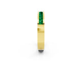 Yellow gold Channel Set Princess Cut Emerald Eternity Band_26