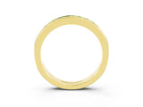 Yellow gold Channel Set Princess Cut Emerald Eternity Band_9