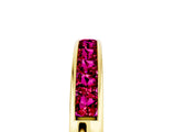 Yellow gold Channel Set Princess Cut Garnet Eternity Band_11