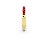 Yellow gold Channel Set Princess Cut Garnet Eternity Band_8