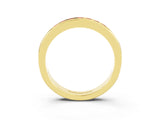 Yellow gold Channel Set Princess Cut Garnet Eternity Band_9
