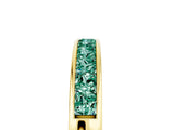 Yellow gold Channel Set Princess Cut Green Sapphire Eternity Band_11