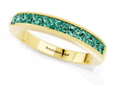 Yellow gold Channel Set Princess Cut Green Sapphire Eternity Band_7