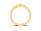 Yellow gold Channel Set Princess Cut Green Sapphire Eternity Band_9