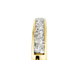 Yellow gold Channel Set Princess Cut Moissanite Eternity Band_11