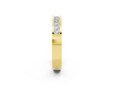 Yellow gold Channel Set Princess Cut Moissanite Eternity Band_38