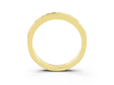 Yellow gold Channel Set Princess Cut Moissanite Eternity Band_9