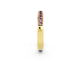 Yellow gold Channel Set Princess Cut Morganite Eternity Band_8