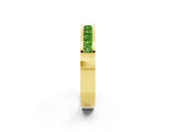 Yellow gold Channel Set Princess Cut Peridot Eternity Band_62
