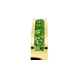 Yellow gold Channel Set Princess Cut Peridot Eternity Band_65