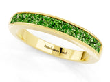 Yellow gold Channel Set Princess Cut Peridot Eternity Band_7