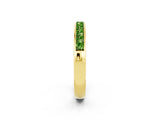 Yellow gold Channel Set Princess Cut Peridot Eternity Band_8