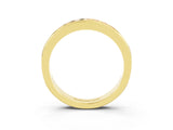 Yellow gold Channel Set Princess Cut Pink Sapphire Eternity Band_21
