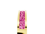 Yellow gold Channel Set Princess Cut Pink Sapphire Eternity Band_41