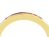 Yellow gold Channel Set Princess Cut Ruby Eternity Band_10