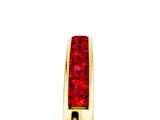 Yellow gold Channel Set Princess Cut Ruby Eternity Band_11