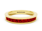 Yellow gold Channel Set Princess Cut Ruby Eternity Band_36