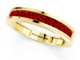 Yellow gold Channel Set Princess Cut Ruby Eternity Band_37