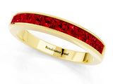 Yellow gold Channel Set Princess Cut Ruby Eternity Band_7