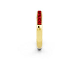 Yellow gold Channel Set Princess Cut Ruby Eternity Band_8