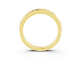 Yellow gold Channel Set Princess Cut Ruby Eternity Band_9