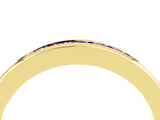 Yellow gold Channel Set Princess Cut Tanzanite Eternity Band_10