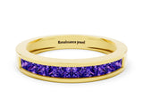 Yellow gold Channel Set Princess Cut Tanzanite Eternity Band_24