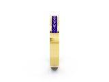 Yellow gold Channel Set Princess Cut Tanzanite Eternity Band_26