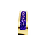 Yellow gold Channel Set Princess Cut Tanzanite Eternity Band_29