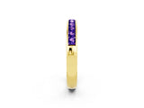 Yellow gold Channel Set Princess Cut Tanzanite Eternity Band_8
