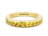 Yellow gold Channel Set Princess Cut Yellow Sapphire Eternity Band_18