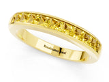 Yellow gold Channel Set Princess Cut Yellow Sapphire Eternity Band_19