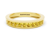 Yellow gold Channel Set Princess Cut Yellow Sapphire Eternity Band_48