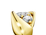 Yellow gold Channel Set Radiant Diamond Crossover Band_11