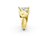 Yellow gold Channel Set Radiant Diamond Crossover Band_8