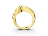 Yellow gold Channel Set Radiant Diamond Crossover Band_9