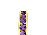 Yellow gold Channel Set Round Amethyst Eternity Band_11