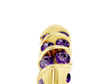 Yellow gold Channel Set Round Amethyst Multi-Row Band_11
