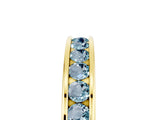 Yellow gold Channel Set Round Aquamarine Eternity Band_11