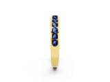 Yellow gold Channel Set Round Blue Sapphire Eternity Band_8