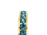 Yellow gold Channel Set Round Blue Topaz Eternity Band_11
