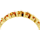 Yellow gold Channel Set Round Citrine Anniversary Band with Vertical Prongs_10