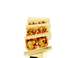 Yellow gold Channel Set Round Citrine Anniversary Band with Vertical Prongs_11