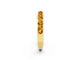 Yellow gold Channel Set Round Citrine Eternity Band_8