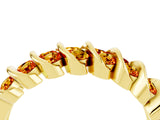 Yellow gold Channel Set Round Citrine Multi-Row Band_10
