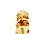 Yellow gold Channel Set Round Citrine Multi-Row Band_11