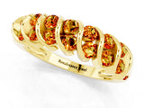 Yellow gold Channel Set Round Citrine Multi-Row Band_7