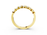 Yellow gold Channel Set Round Diamond Anniversary Band with Vertical Prongs_7