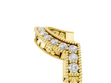 Yellow gold Channel Set Round Diamond Chevron Band_9