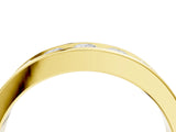 Yellow gold Channel Set Round Diamond Comfort Fit Band_8